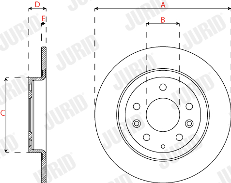 Brake Disc - 563285JC JURID