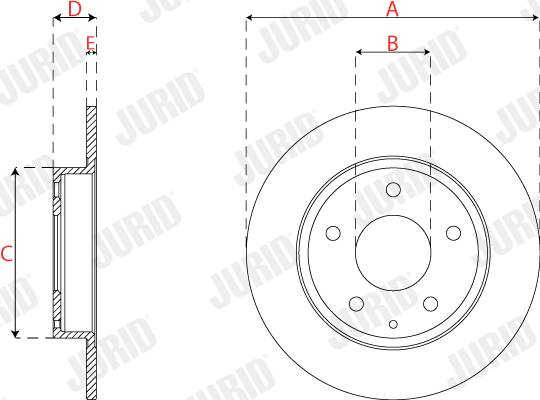Brake Disc - 563286JC JURID