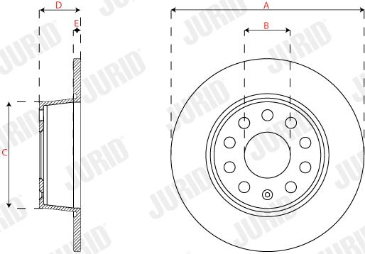 Brake Disc - 563293JC JURID