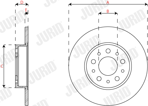 Brake Disc - 563295JC JURID