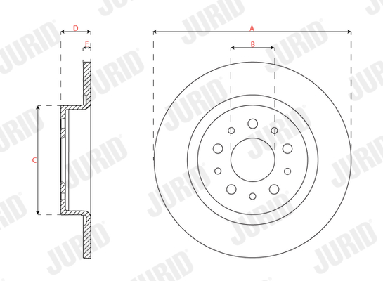 Brake Disc - 563296JC JURID