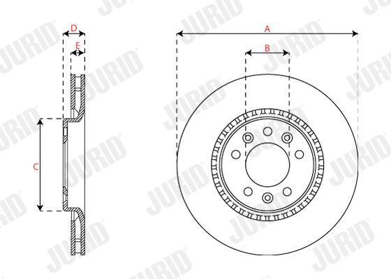 Brake Disc - 563298JC JURID