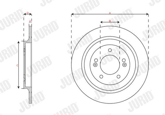 Brake Disc - 563300JC JURID