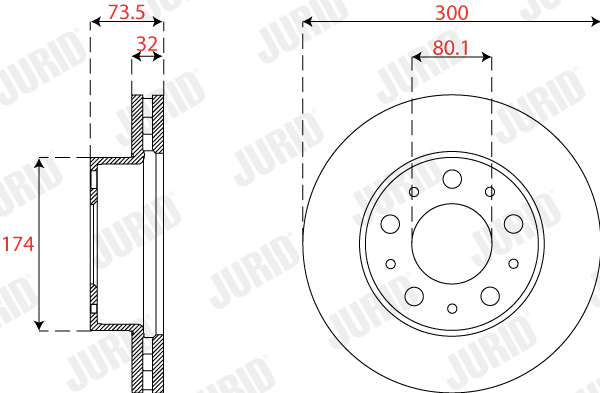 Brake Disc - 563305J-1 JURID