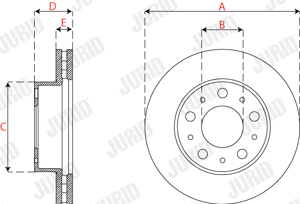Brake Disc - 563305J-1 JURID