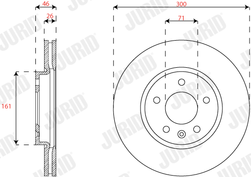 Brake Disc - 563310JC JURID