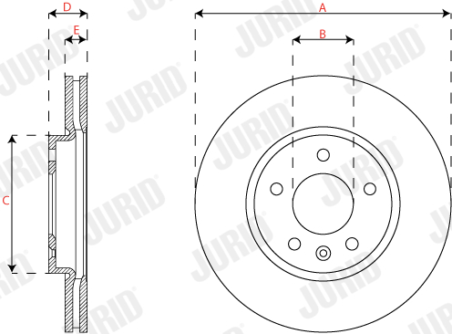 Brake Disc - 563310JC JURID