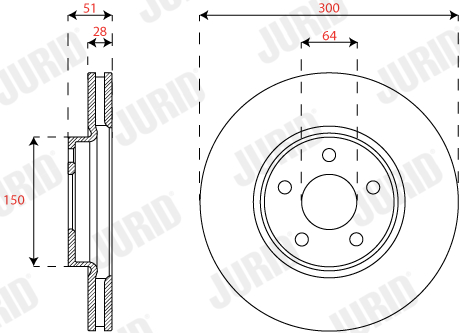 Brake Disc - 563313JC JURID