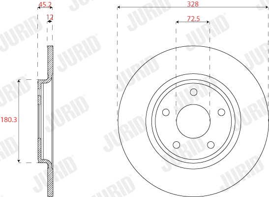 Brake Disc - 563315JC JURID