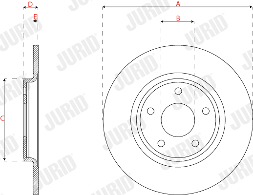 Brake Disc - 563315JC JURID