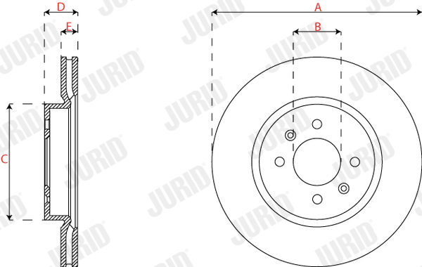 Brake Disc - 563316JC JURID