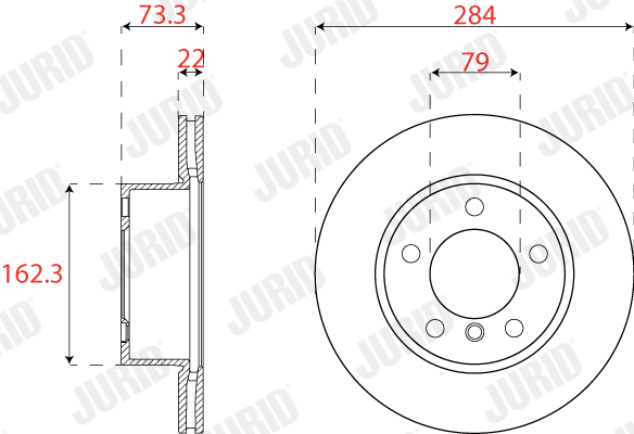 Brake Disc - 563322JC JURID