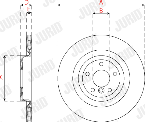 Brake Disc - 563323JC JURID