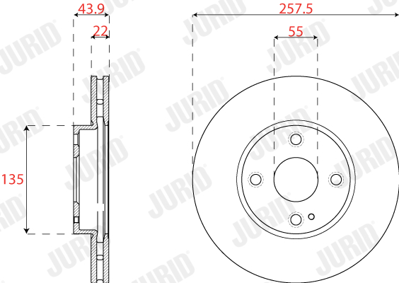 Brake Disc - 563324JC JURID