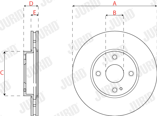 Brake Disc - 563324JC JURID