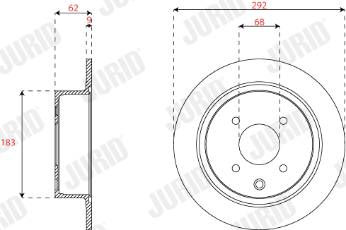 Brake Disc - 563337JC JURID