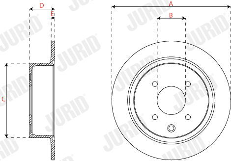 Brake Disc - 563337JC JURID