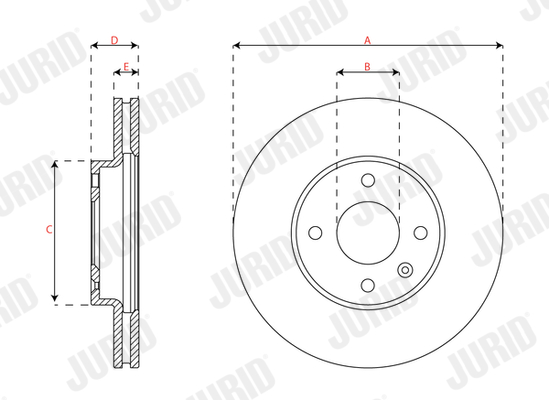 Brake Disc - 563342JC JURID
