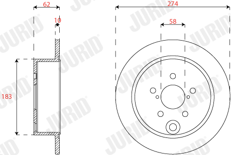 Brake Disc - 563343JC JURID