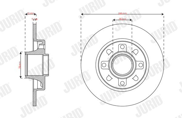 Brake Disc - 563402J-1 JURID