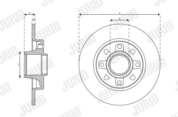 Brake Disc - 563402J-1 JURID