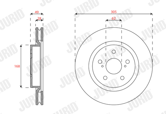 Brake Disc - 563498JC JURID