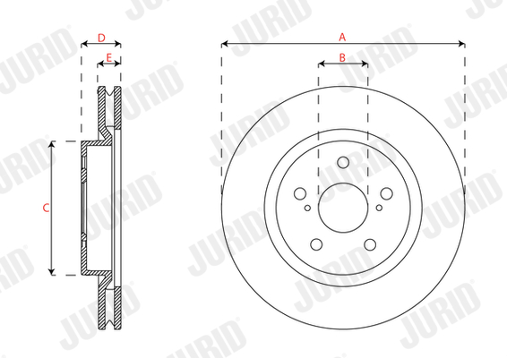Brake Disc - 563498JC JURID