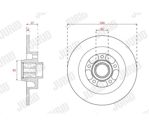 Brake Disc - 563557JC-1 JURID