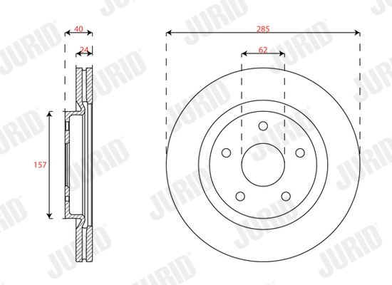 Brake Disc - 563582JC JURID