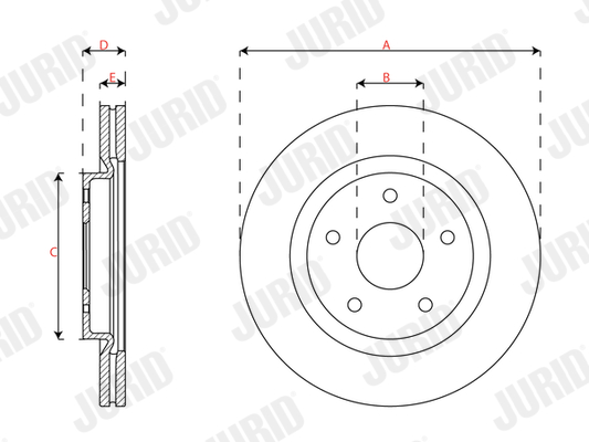 Brake Disc - 563582JC JURID