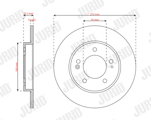 Brake Disc - 563614JC JURID