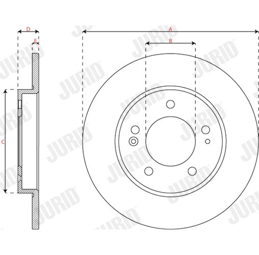 Brake Disc - 563614JC JURID
