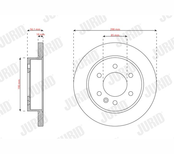 Brake Disc - 563615JC JURID