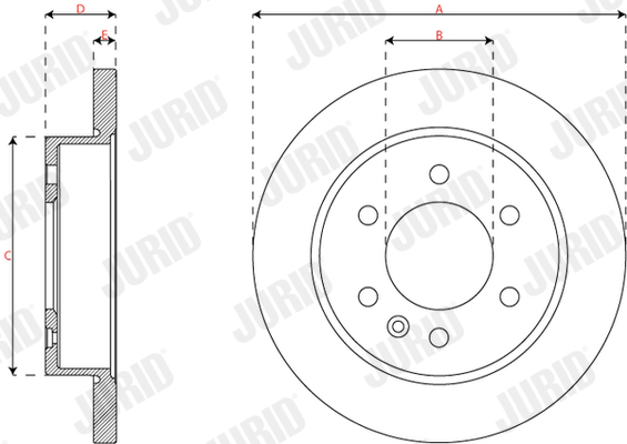 Brake Disc - 563615JC JURID