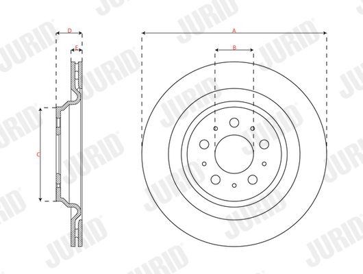 Brake Disc - 563659JC-1 JURID