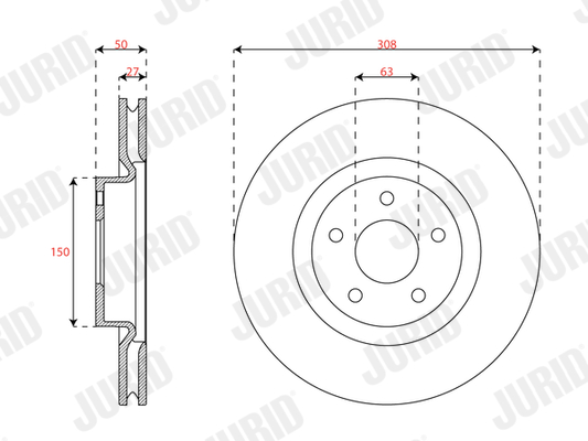Brake Disc - 563664JC JURID