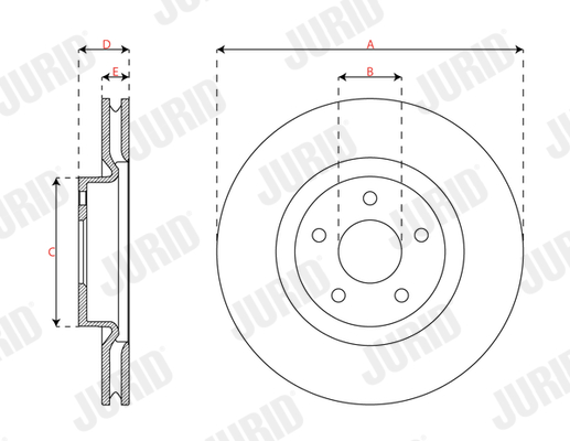 Brake Disc - 563664JC JURID