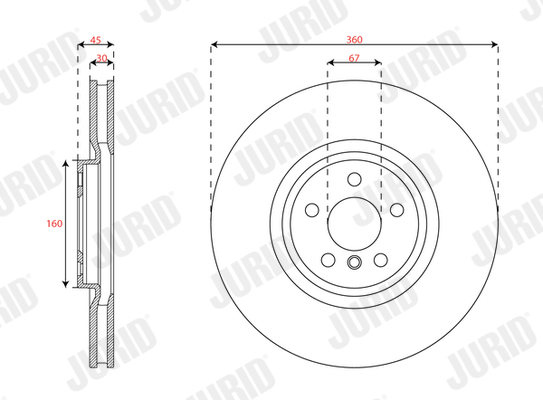 Brake Disc - 563668JC-1 JURID