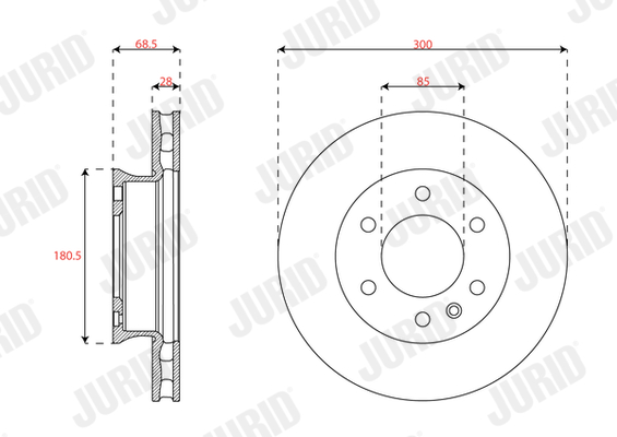 Brake Disc - 563677J-1 JURID