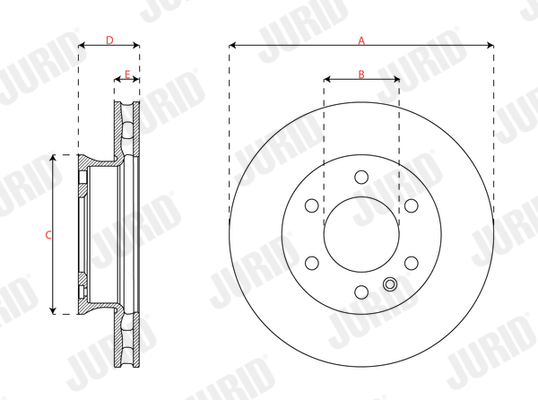 Brake Disc - 563677J-1 JURID