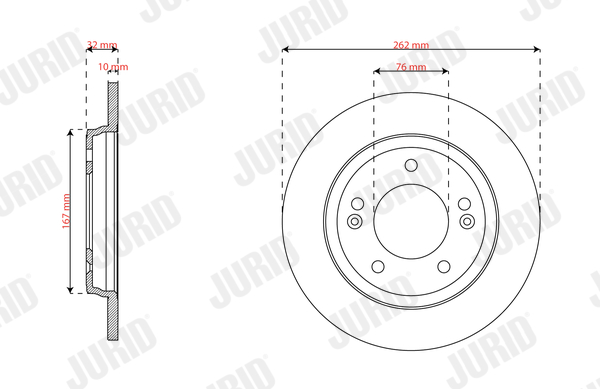 Brake Disc - 563680JC JURID
