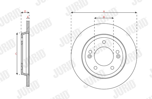 Brake Disc - 563680JC JURID