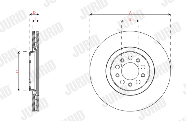 Brake Disc - 563683JC-1 JURID