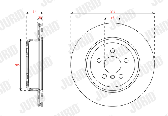 Bremsscheibe - 563685JC-1 JURID