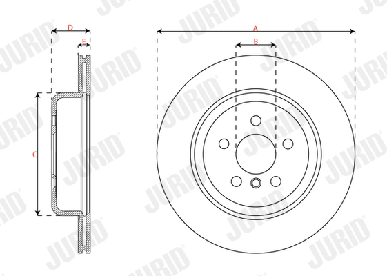 Bremsscheibe - 563685JC-1 JURID