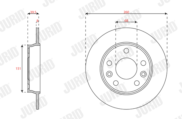 Brake Disc - 563690JC JURID