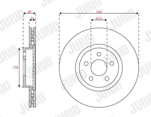 Brake Disc - 563697JC JURID