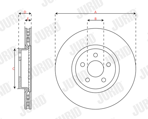 Brake Disc - 563697JC JURID