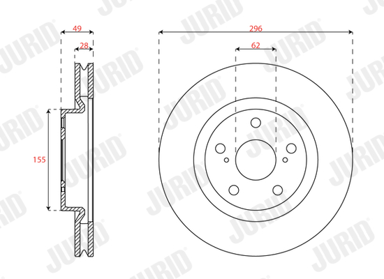 Brake Disc - 563699JC JURID