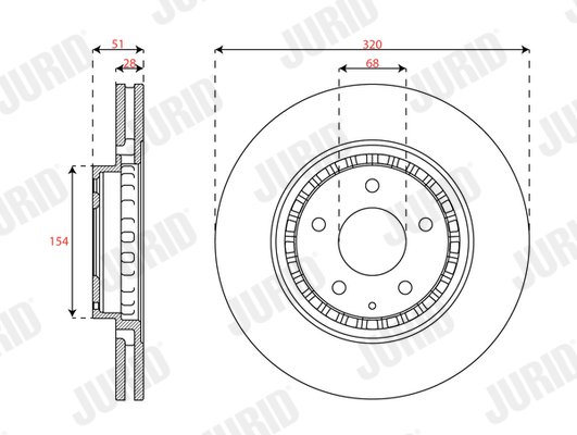 Brake Disc - 563714JC JURID